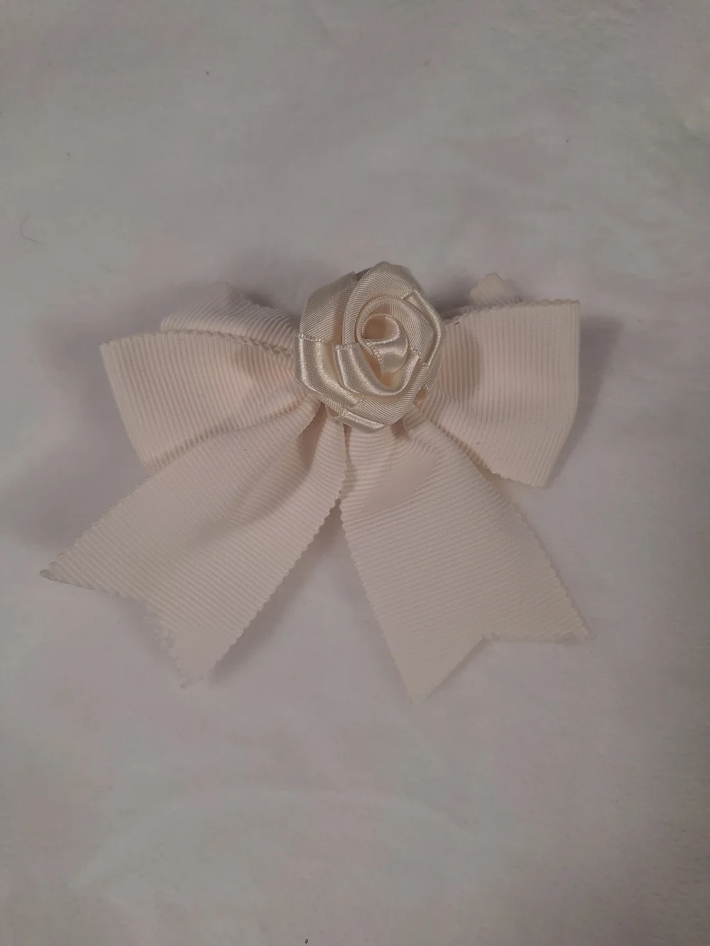 Innocent World Ivory Sculpted Rose Hair Bow | Classic Lolita